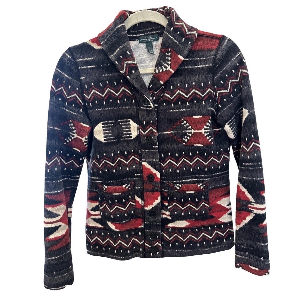 Lauren Jeans Co Ralph Lauren Small Southwest Print Button Jacket